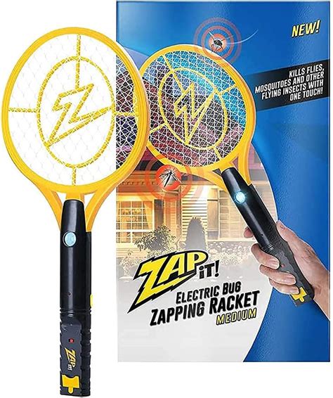 bug zapper fly swatter|electrified racket fly swatter.